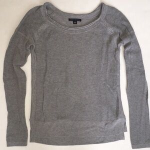 Banana Republic Gray Lightweight 100% Cotton Boat Neck Sweater | Size S